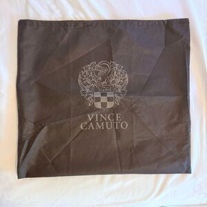Large Vince Camuto Drawstring Dust Bag with Silver Lettering